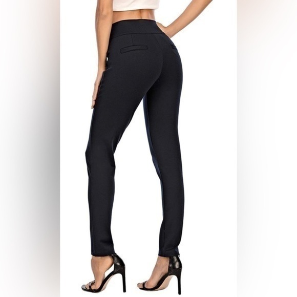 neezeelee Dress Pants for Women Stretch Slim Fit Skinny High Waist Pockets - Picture 3 of 13